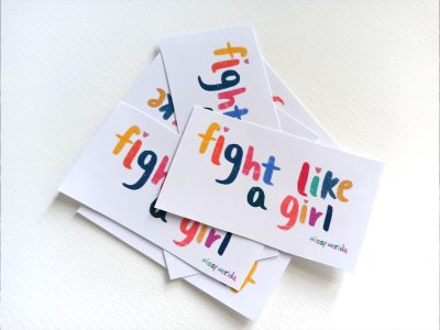 fiight like a girl stickers