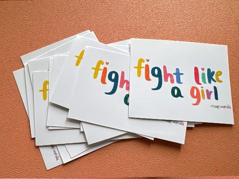 fight like a girl stickers